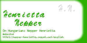 henrietta nepper business card